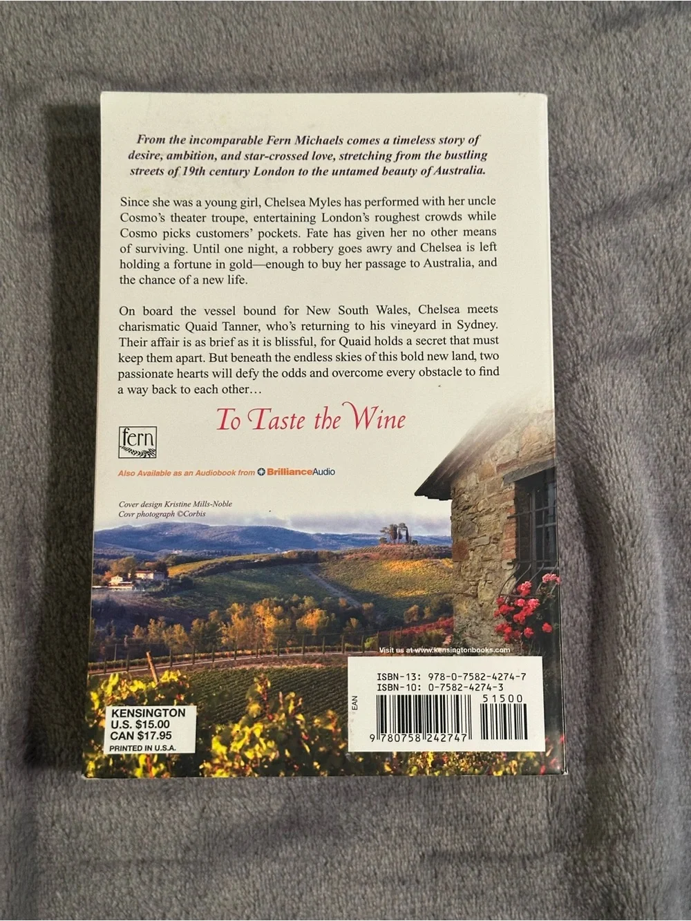 💥 $5 if bundled - To Taste the Wine novel by Fern Michaels Paperback NWT